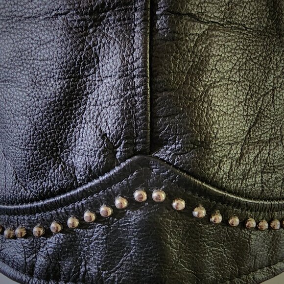 Leather Biker Vest - Picture 5 of 11